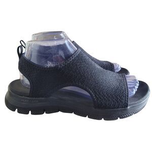 Skechers Black Sporty Sandals with Rugged Sole